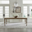 Liberty Furniture Magnolia Manor Rectangular Leg Dining Table in Weathered Bisque