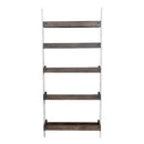 Farmhouse Leaning Bookcase in White/Oak image