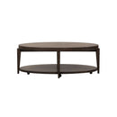 Liberty Furniture Penton Oval Cocktail Table in Espresso Stone image