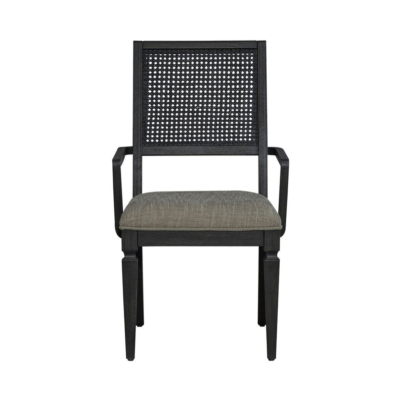 Liberty Furniture Caruso Heights Panel Back Arm Chair (Set of 2) in Aged Whiskey