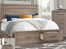 Liberty Furniture Horizons King Panel Storage Bed with HB Lights in Graystone