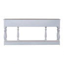 Magnolia Manor 72 Inch Hall Console Table in Antique White Base w/ Weathered Bark Tops image