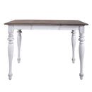 Ocean Isle Gathering Table in Antique White with Weathered Pine image