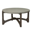 Cascade Round Cocktail Table in Wire Brush Rustic Brown