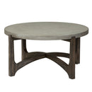 Cascade Round Cocktail Table in Wire Brush Rustic Brown