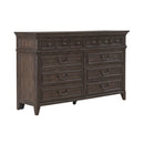 Paradise Valley 8 Drawer Dresser in Saddle Brown