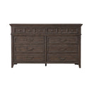 Paradise Valley 8 Drawer Dresser in Saddle Brown