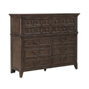 Paradise Valley 10 Drawer Chesser in Saddle Brown