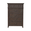 Paradise Valley 5 Drawer Chest in Saddle Brown