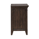 Paradise Valley Nightstand with Charging Station in Saddle Brown
