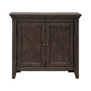 Paradise Valley 2 Door Bedside Chest with Charging Station in Saddle Brown