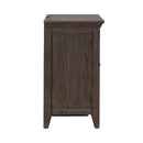 Paradise Valley 2 Door Bedside Chest with Charging Station in Saddle Brown
