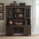 Liberty Furniture Paradise Valley Credenza & Hutch in Saddle Brown