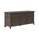 Liberty Furniture Paradise Valley 2 Piece Desk Set in Saddle Brown