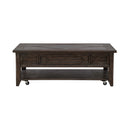Paradise Valley Rectangular Cocktail Table in Saddle Brown