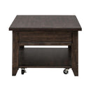 Paradise Valley Lift Top Cocktail Table in Saddle Brown