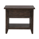 Paradise Valley Rectangular End Table in Saddle Brown