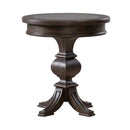 Paradise Valley Round Chairside Table in Saddle Brown