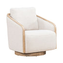 Nora Uph Swivel Accent Chair - Light Brown image