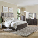 Modern Edge King Uph Bed, Dresser & Mirror, Chest image
