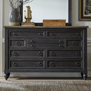 Americana Farmhouse 9 Drawer Dresser in Black image