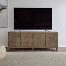 Liberty Furniture Serenity 82 Inch Accent TV Console in Burnished Beige
