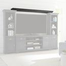 Liberty Furniture Ocean Isle Entertainment Center with Piers in Slate with Weathered Pine