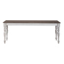 Ocean Isle Bench (RTA) in Antique White with Weathered Pine