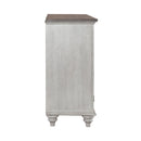 Ocean Isle Buffet in Antique White with Weathered Pine