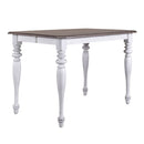 Ocean Isle Gathering Table in Antique White with Weathered Pine