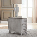 Liberty Furniture Ocean Isle Chair Side Table in Antique White with Weathered Pine image