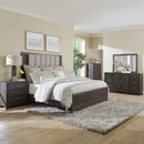 Modern Edge Queen Uph Bed, Dresser & Mirror, Chest, Night Stand image