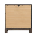 Modern Edge Nightstand w/ Charging Station in Caffe
