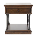 Tribeca End Table in Cordovian Brown
