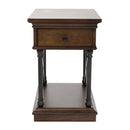 Tribeca Chairside Table in Cordovian Brown