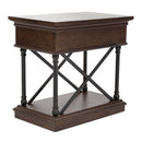 Tribeca Chairside Table in Cordovian Brown
