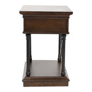 Tribeca Chairside Table in Cordovian Brown