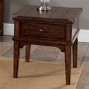 Liberty Aspen Skies End Table in Russet Brown