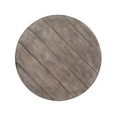 Sedona Round End Table in Heavy Distressed White