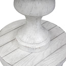 Sedona Round End Table in Heavy Distressed White