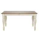 Cumberland Creek Rectangular Leg Table in Nutmeg/White