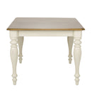 Cumberland Creek Rectangular Leg Table in Nutmeg/White