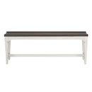 Allyson Park Wood Seat Bench in Wirebrushed White image