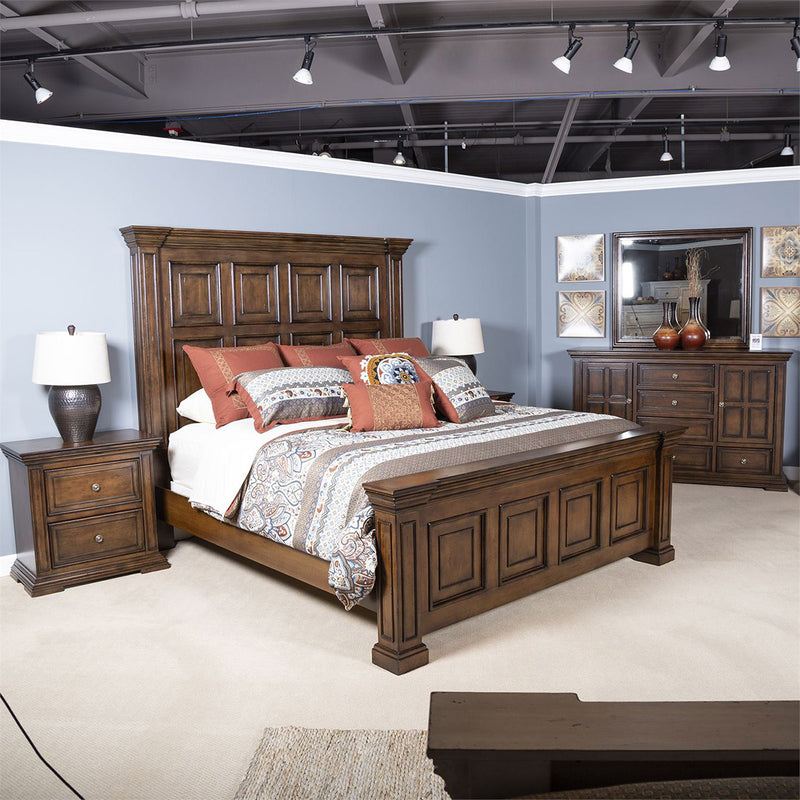 Liberty Furniture Big Valley 2 Door with 6 Drawer Dresser in Brownstone
