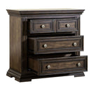 Liberty Furniture Big Valley Bedside Chest w/ Charging Station in Brownstone