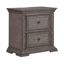 Liberty Furniture Big Valley 2 Drawer Nightstand with Charging Station in Graystone image
