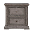 Liberty Furniture Big Valley 2 Drawer Nightstand with Charging Station in Graystone
