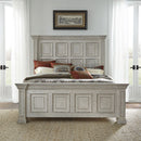 Liberty Furniture Big Valley Cal King Panel Bed in Whitestone image