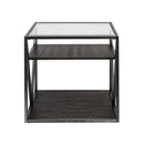 Arista End Table in Cobblestone Brown