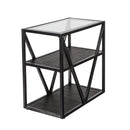 Arista Chair Side Table in Cobblestone Brown